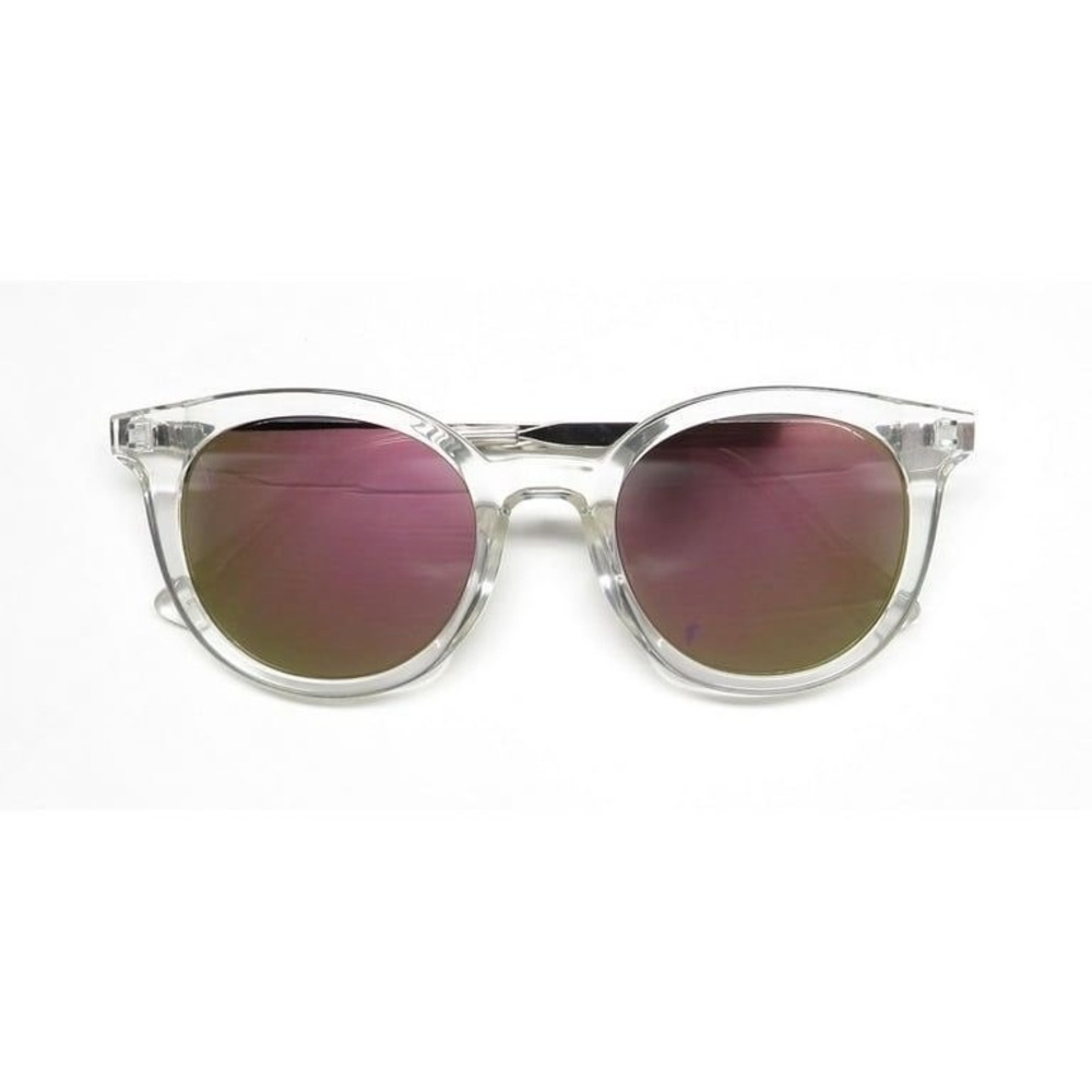 Oscar by Oscar de la Renta Sunglasses Clear Frame Pink Green Mirrored Lenses NEW
